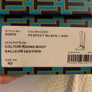Tory Burch leather riding boots size 10